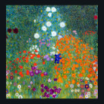 Gustav Klimt Flower Garden Poster<br><div class="desc">A cottage or farmhouse flower garden as painted by Gustav Klimt.</div>