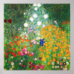 Gustav Klimt Flower Garden Poster<br><div class="desc">Gustav Klimt Flower Garden poster. Oil painting on canvas from 1907. Completed during his golden phase, Flower Garden is one of Klimt’s most famous landscape paintings. The summer colours burst forth in this work with a beautiful mix of orange, red, purple, blue, pink and white blossoms. A great gift for...</div>