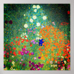 Gustav Klimt Flower Garden Poster<br><div class="desc">Poster featuring Gustav Klimt’s oil painting Flower Garden (1906). A beautiful garden of purple,  red,  white,  blue,  and orange flowers. A great gift for fans of Art Nouveau and Austrian art.</div>