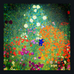 Gustav Klimt Flower Garden Poster<br><div class="desc">Poster featuring Gustav Klimt’s oil painting Flower Garden (1906). A beautiful garden of purple, red, white, blue, and orange flowers. A great gift for fans of Art Nouveau and Austrian art.</div>