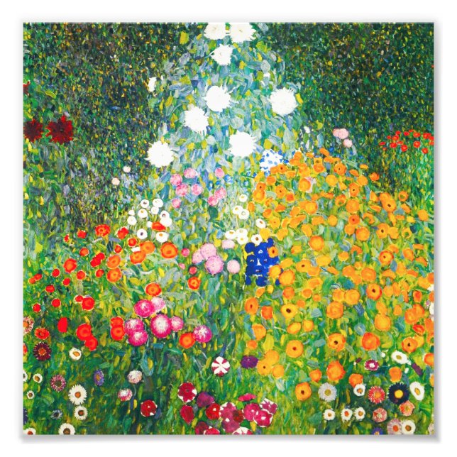Gustav Klimt Flower Garden Print (Front)