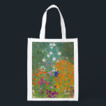 Gustav Klimt - Flower Garden Reusable Grocery Bag<br><div class="desc">Flower Garden - Gustav Klimt in 1905-1907</div>