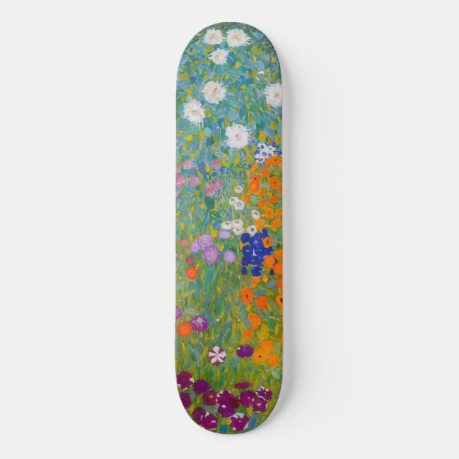 Gustav Klimt - Flower Garden Skateboard (Front)