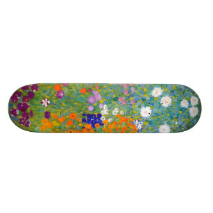 Gustav Klimt: Flower Garden Skateboard
