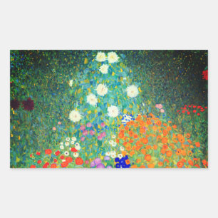 Gustav Klimt Flower Garden Sticker