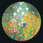 Gustav Klimt Flower Garden Stickers<br><div class="desc">Gustav Klimt Flower Garden stickers. Oil painting on canvas from 1907. Completed during his golden phase, Flower Garden is one of Klimt’s most famous landscape paintings. The summer colours burst forth in this work with a beautiful mix of orange, red, purple, blue, pink and white blossoms. A great gift for...</div>