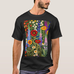 Gustav Klimt Flower Garden T-Shirt