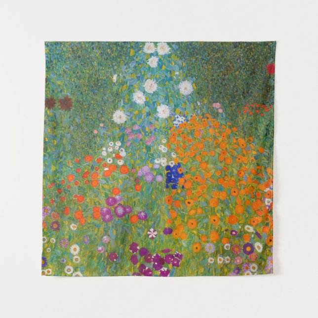 Gustav Klimt - Flower Garden Tapestry (Front)