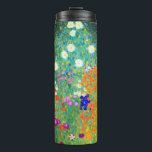 Gustav Klimt Flower Garden Thermal Tumbler<br><div class="desc">Thermal Tumbler featuring Gustav Klimt’s oil painting Flower Garden (1906). A beautiful garden of purple,  red,  white,  blue,  and orange flowers. A great gift for fans of Art Nouveau and Austrian art.</div>