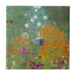 Gustav Klimt - Flower Garden Tile<br><div class="desc">Flower Garden - Gustav Klimt in 1905-1907</div>