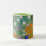 Gustav Klimt - Flower Garden Two-Tone Coffee Mug<br><div class="desc">Flower Garden - Gustav Klimt in 1905-1907</div>