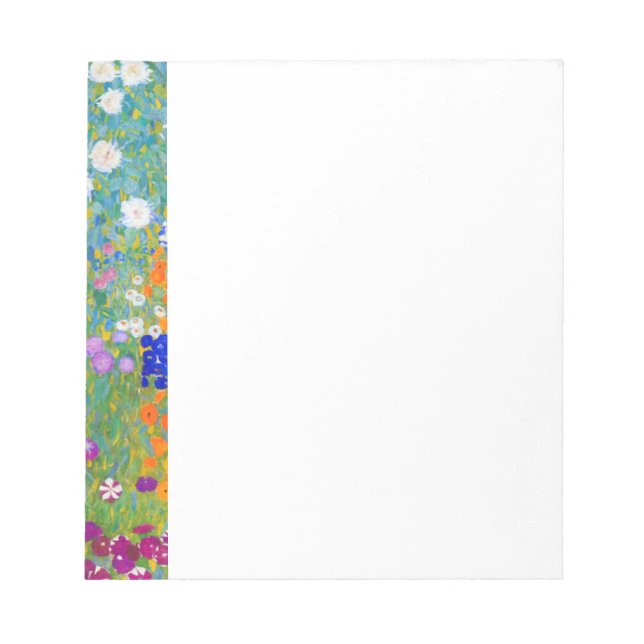Gustav Klimt Flower Garden Updated Notepad (Front)