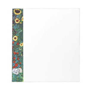 Gustav Klimt Flower Garden Updated Notepad