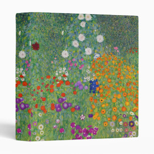 Gustav Klimt Flower Garden Vintage Art Nouveau Binder