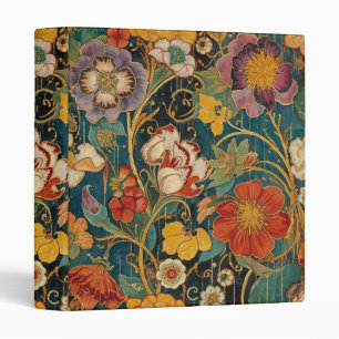 Gustav Klimt Flower Garden Vintage Art Nouveau Binder