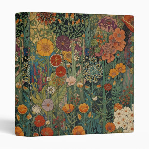 Gustav Klimt Flower Garden Vintage Art Nouveau Binder