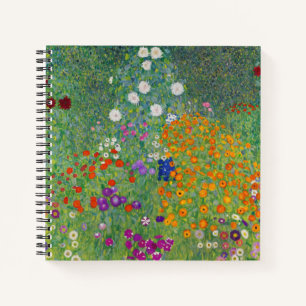 Gustav Klimt Flower Garden Vintage Art Nouveau Notebook
