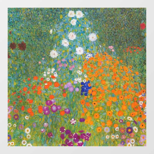 Gustav Klimt - Flower Garden Window Cling (Sheet)