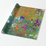 Gustav Klimt Flower Garden Wrapping Paper<br><div class="desc">A cottage or farmhouse flower garden as painted by Gustav Klimt.</div>