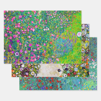 Gustav Klimt, Flower Garden Wrapping Paper Sheet