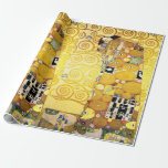 Gustav Klimt Fulfillment Lovers Fine Art Wrapping Paper<br><div class="desc">Gustav Klimt Fulfillment Lovers Fine Art Wrapping Paper</div>