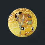 Gustav Klimt Fulfilment Lovers Fine Art 1 Inch Round Button<br><div class="desc">Gustav Klimt Fulfilment Lovers Fine Art Button</div>
