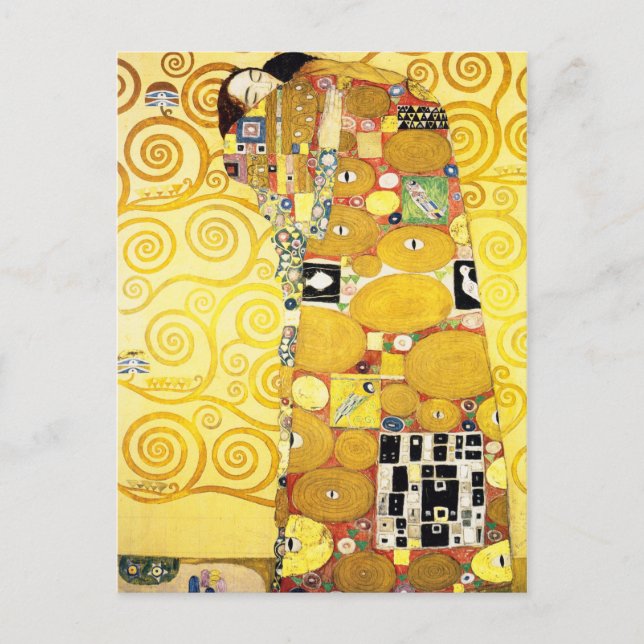 Gustav Klimt Fulfilment Lovers Fine Art Postcard (Front)