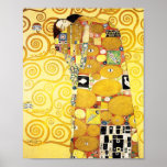 Gustav Klimt Fulfilment Lovers Fine Art Poster<br><div class="desc">Gustav Klimt Fulfilment Lovers Fine Art Poster</div>