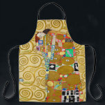 Gustav Klimt Fulfilment Nouveau Couple Apron<br><div class="desc">Gustav Klimt,  Fulfilment 1910-1911 Art Nouveau Couple with Klimt's signature swirling design and beautiful gold painting.</div>