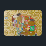 Gustav Klimt Fulfilment Nouveau Couple Bath Mat<br><div class="desc">Gustav Klimt,  Fulfilment 1910-1911 Art Nouveau Couple with Klimt's signature swirling design and beautiful gold painting.</div>