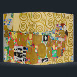 Gustav Klimt Fulfilment Nouveau Couple Binder<br><div class="desc">Gustav Klimt,  Fulfilment 1910-1911 Art Nouveau Couple with Klimt's signature swirling design and beautiful gold painting.</div>