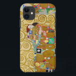 Gustav Klimt Fulfilment Nouveau Couple iPhone 11 Case<br><div class="desc">Gustav Klimt,  Fulfilment 1910-1911 Art Nouveau Couple with Klimt's signature swirling design and beautiful gold painting.</div>