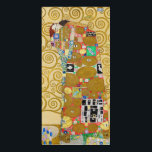 Gustav Klimt Fulfilment Nouveau Couple Door Sign<br><div class="desc">Gustav Klimt,  Fulfilment 1910-1911 Art Nouveau Couple with Klimt's signature swirling design and beautiful gold painting.</div>