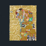 Gustav Klimt Fulfilment Nouveau Couple Fleece Blanket<br><div class="desc">Gustav Klimt,  Fulfilment 1910-1911 Art Nouveau Couple with Klimt's signature swirling design and beautiful gold painting.</div>