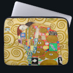 Gustav Klimt Fulfilment Nouveau Couple Laptop Sleeve<br><div class="desc">Gustav Klimt,  Fulfilment 1910-1911 Art Nouveau Couple with Klimt's signature swirling design and beautiful gold painting.</div>