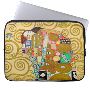 Gustav Klimt Fulfilment Nouveau Couple Laptop Sleeve