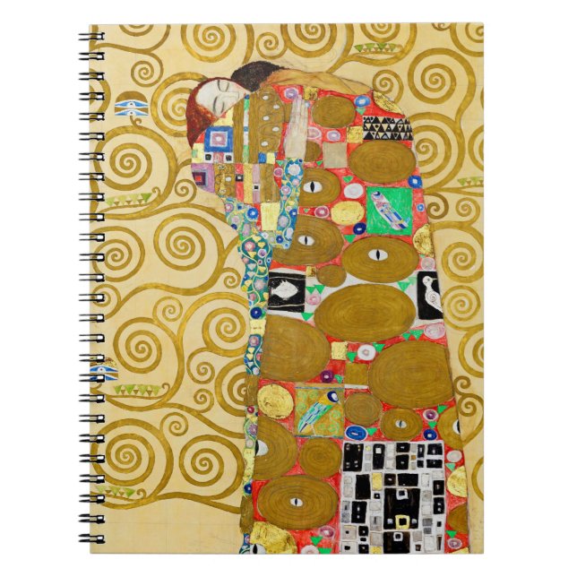 Gustav Klimt Fulfilment Nouveau Couple Notebook (Front)