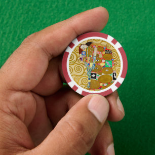 Gustav Klimt Fulfilment Nouveau Couple Poker Chips