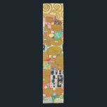 Gustav Klimt Fulfilment Nouveau Couple Short Table Runner<br><div class="desc">Gustav Klimt,  Fulfilment 1910-1911 Art Nouveau Couple with Klimt's signature swirling design and beautiful gold painting.</div>