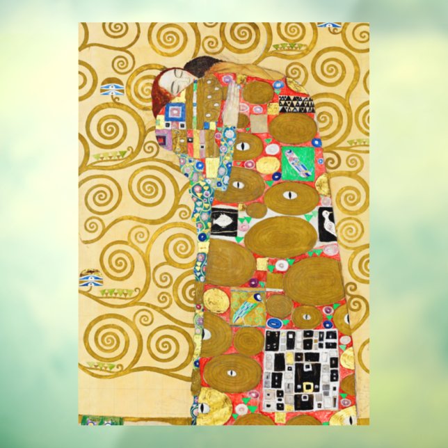 Gustav Klimt Fulfilment Nouveau Couple Window Cling (Sheet 3)