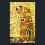 Gustav Klimt Fulfilment Print<br><div class="desc">Gustav Klimt Fulfilment print. Frieze from 1909. Completed during Klimt’s golden phase, Fulfilment features an embracing couple holding each other beneath a multi-patterned quilt featuring spirals, eyes, birds, fish and other shapes. The background of the work features the same bronze spirals that would adorn the artist’s renowned Tree of Life....</div>