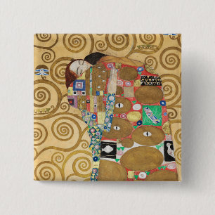 Gustav Klimt - Fulfilment, Stoclet Frieze 2 Inch Square Button