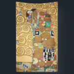 Gustav Klimt - Fulfilment, Stoclet Frieze Banner<br><div class="desc">The Tree of Life,  Stoclet Frieze,  Fulfilment Lovers - Gustav Klimt,  Cardboard,  1909</div>