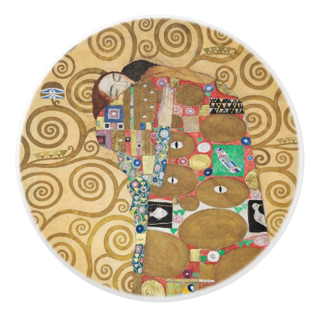 Gustav Klimt - Fulfilment, Stoclet Frieze Ceramic Knob (Front)
