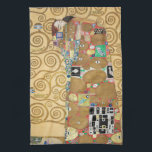 Gustav Klimt - Fulfilment, Stoclet Frieze Kitchen Towel<br><div class="desc">The Tree of Life,  Stoclet Frieze,  Fulfilment Lovers - Gustav Klimt,  Cardboard,  1909</div>