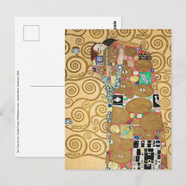 Gustav Klimt - Fulfilment, Stoclet Frieze Postcard (Front/Back)
