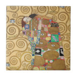 Gustav Klimt - Fulfilment, Stoclet Frieze Tile<br><div class="desc">The Tree of Life,  Stoclet Frieze,  Fulfilment Lovers - Gustav Klimt,  Cardboard,  1909</div>