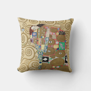 Gustav Klimt Fulfilment Throw Pillow