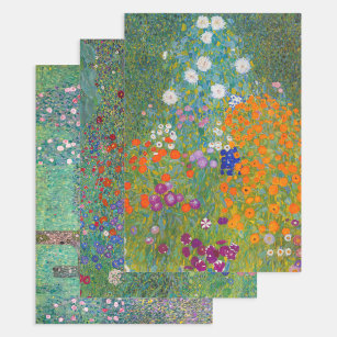 Gustav Klimt - Garden Masterpieces Selection Wrapping Paper Sheet