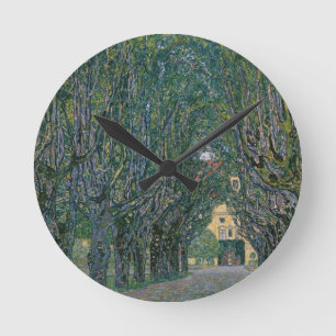 Gustav Klimt - Garden Painting Round Clock